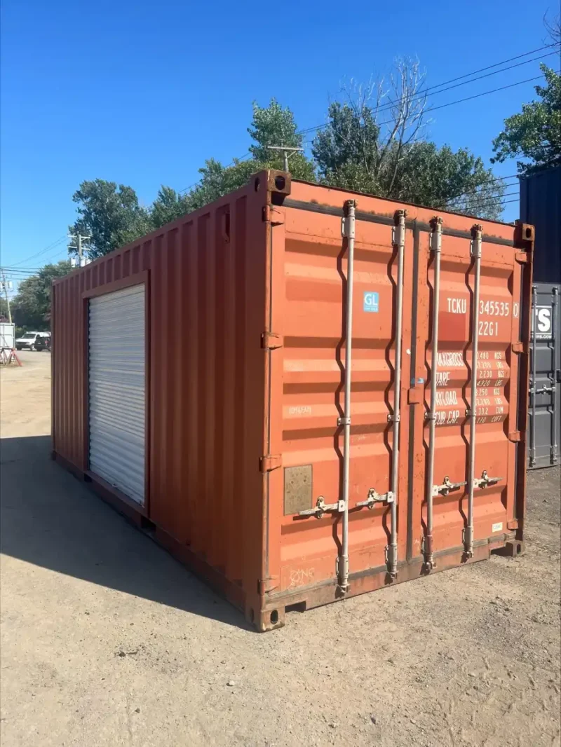 20FT Used Shipping Container with Roll-Up Door - Image 2